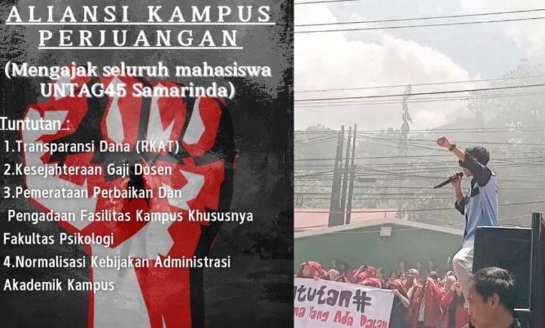 mahasiswa untag protes