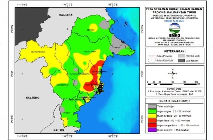 curah hujan samarinda