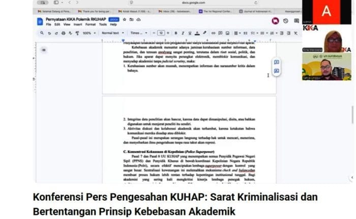 pengesahan undang undang KUHAP