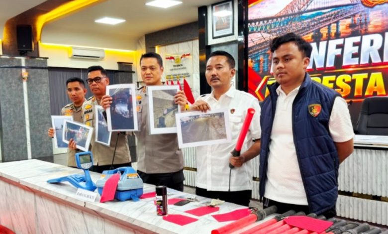 Konferensi pers pencurian kabel Samarinda