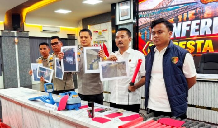 Konferensi pers pencurian kabel Samarinda